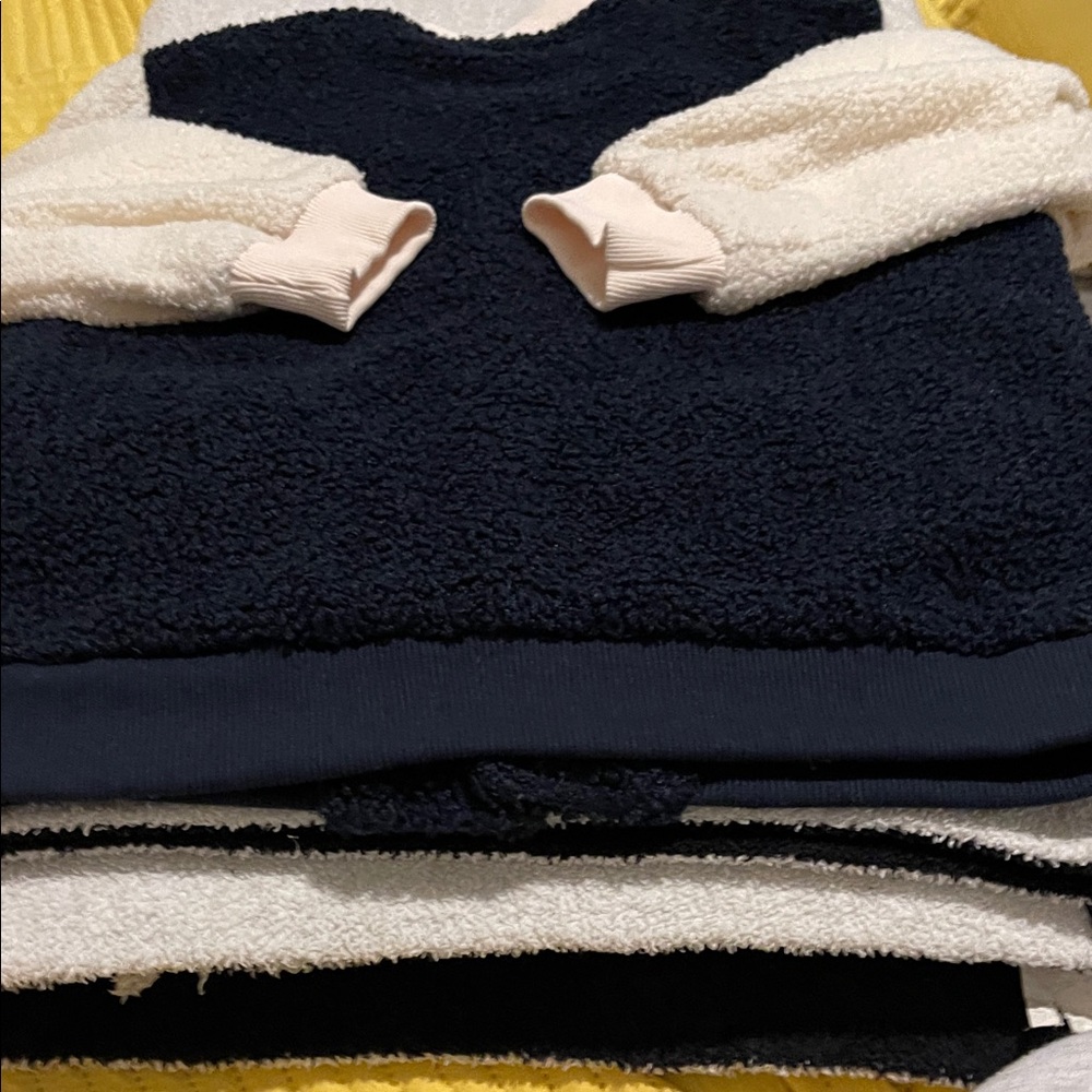 Cozy Kids Navy and Cream Bomber Jacket - Picture 3 of 4